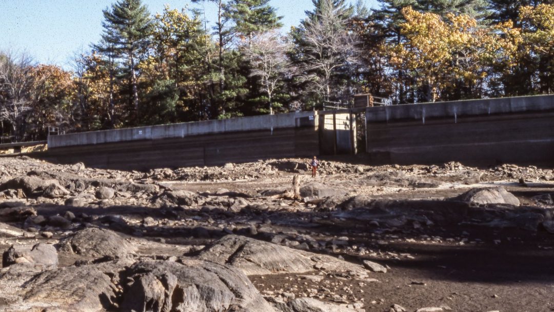 Dollof Dam during the 1985 drawdown