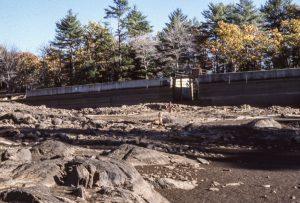 Dollof Dam during the 1985 drawdown